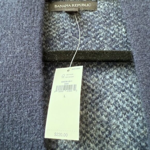 Banana Republic Blue Coat Sweater, New with tags - Navy and Blue, size L - Picture 5 of 6